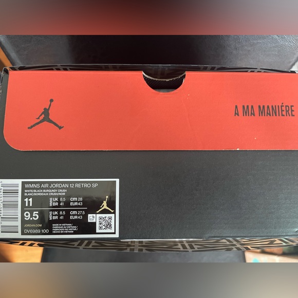 Air Jordan 12 x A Ma Maniere DS 100% Authentic Size 9.5M - Picture 6 of 7